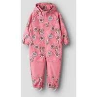 Name It Softshelloverall NMFALFA08 PAW SOFTSHELL SUIT NOOS CPLGM Materialmix mit abnehmbarer Kapuze und reflektierenden Details.