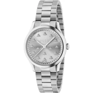 Gucci YA1265031 G-Timeless Silbernes Zifferblatt Damenuhr