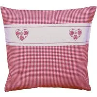 matches21 HOME & HOBBY Kissenbezüge Kissen-Bezug Landhaus-Stil rot kariert 40x40 cm Baumwolle-Mix, (1 Stück), Wohnzimmer Kissen-Hülle als Deko-Kissen Zier-Kissen Sofa-Kissen