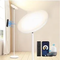 OUTON LED Stehlampe Uplighter Stehleuchte, Stufenlos, 30W, 3000 Lumen, Sprachsteuerung, magnetische Fernbedienung, Farbtemperatur 2700–6500 K