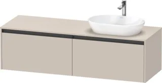 Duravit Ketho.2 Konsolenwaschtischunterbau wandhängend Taupe Matt 1600x550x459 mm - K24889R91910000 K24889R91910000