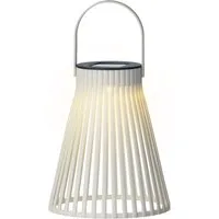 Lumineo LED Laterne, Dauerlicht, warmweiß, Solar Gartenleuchte LED Laterne 14x18cm Kunststoff Weiß / Warmweiß