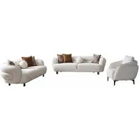 Palms-Store Sofa Set Marsilia 3 Trendfarben zur Auswahl, inkl. Zierkissen
