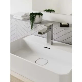 Ideal Standard Edge Waschtischarmatur A7109AA mit Ablaufgarnitur, Ausladung 138 mm, verchromt