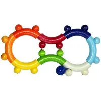 HESS SPIELZEUG Greifspielzeug Babyspielzeug Rassel blaue 8 Schelle BxLxH 80x18x165mm NEU