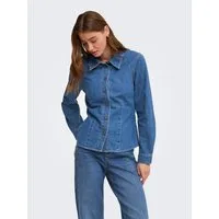 ONLY Jeansbluse ONLUNA FITTED SHIRT DNM Baumwolle, Denim