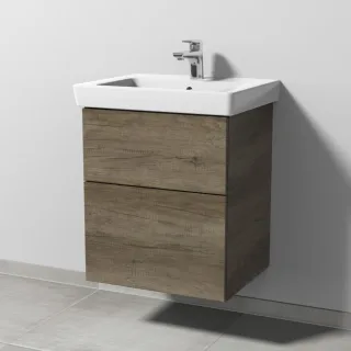 Sanipa 3way Waschtischunterbau zu Villeroy & Boch Subway 2.0 Waschtisch mit 2 Auszügen, Eiche-Nebras SM61137