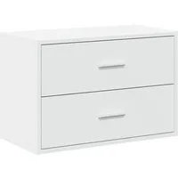 vidaXL Kommode Schrank mit 2 Schubladen Weiß 60x31x40 cm Holzwerkstoff (1 St)