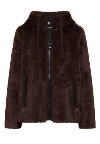 CECIL - Jacke in Webpelz-Optik braun - Gr. - XS