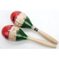 FAME Maraca,Maracas Shaker Holz Multicolour Robust Langlebig Klarer Sound Komfortabler Griff Ideal für Kinder und Anfänger 2 Stück, Percussion, Shaker, Maracas, Holz, Kinder und Anfänger