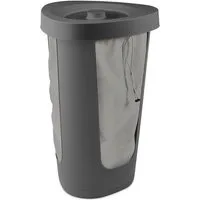 ROTHO Flaschensammler FABU 50l Pfandflaschen-Sammler mit 2 waschbaren Beuteln – geruchsfrei (2 waschbare Stoffbeutel, 1 Rahmen), Swiss Design, platzsparend, werkzeuglos & waschbar