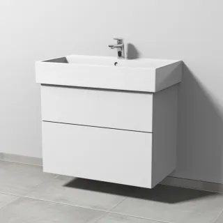 Sanipa 3way Waschtischunterbau zu Duravit Vero Air Waschtisch mit 2 Auszügen, Weiß-Soft SM43443