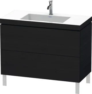 Duravit L-Cube c-bonded Set bodenstehend Eiche Schwarz Matt 1000x480x698 mm - LC6938O1616 LC6938O1616