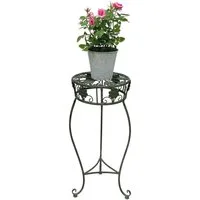 DanDiBo Blumenhocker Metall Grün 50 - 75 cm Blumenständer Blumensäule Antik