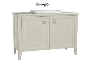 VitrA Valarte Set 118 cm Einbauwaschtisch + Waschtischunterschrank 2 Türen Elfenbein Matt,62176 62176