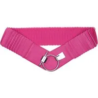 MIRROSI Taillengürtel Leo Unifarbe breit 8cm für Taillenumfang 85 bis 110cm, ONESIZE (Unifarben, Angenehmes Tragesgefühl, Leopard Muster) Breiter Stretch Gürtel