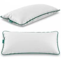 KNERST Kopfkissen Fitform Technologie - Premium-Schlafkissen für Komfort und Qualität, Füllung: FitForm Technologie – 100% Polyester, ergonomisches Schlafkissen ideal für jede Schlafposition, Kissen mit eleganter, grüner Biese