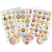 Logbuch-Verlag Aufkleber 3 x 24 Sommer Urlaub Sticker - bunte Aufkleber Spruchaufkleber 4 cm