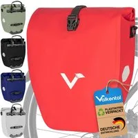 Valkental Fahrradtasche Gepäckträger wasserdicht & abschließbar, Gepäckträgertasche Fahrrad mit Großen Reflektoren 20L, 28L, 32L