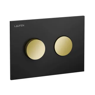 Laufen Betätigungsplatte GROOVE INEO mit Dual-Flush schw matt/Tasten Gold glzd, H9001171250001 H9001171250001