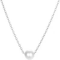Runde Perlé Perlenkette zarte Kette mit mini Perle 3,5mm - 4mm, kleine Süßwasserperle, minimalistische Halskette, 925er Silber, 18K Gold, Roségold