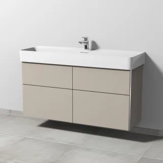 Sanipa 3way Waschtischunterbau zu Laufen VAL Waschtisch mit 4 Auszügen, Kaschmir-Matt BP8251U