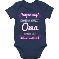 Shirtracer Shirtbody Finger weg ich habe eine verrückte Oma I Sprüche Baby