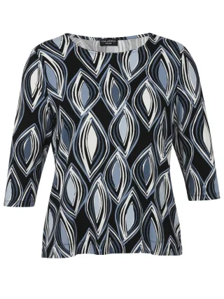 VIA APPIA DUE - Shirt mit 3/4-Arm blau - Gr. - 42