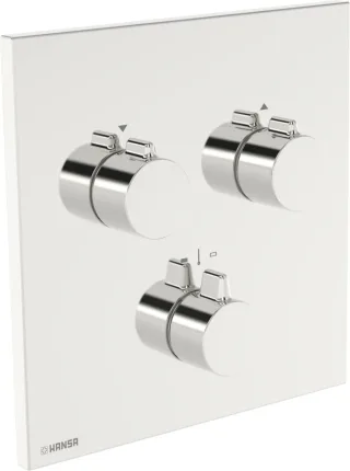 Hansa FM-Set f. zwei Abgänge HANSAEASYMIX, 8872 Rosette eckig verchromt, 88729062 88729062