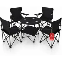 BigDean Campingstuhl Camping Set 2x Campingstühle + 1x Campingtisch (Spar-Set, 5 St), Komplettset für 2 Personen. Stabil. Belastbar. Kompakt & Klappbar