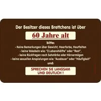 Frühstücksbrett Birthday / Geburtstag - Frühstücksbrettchen - 60 Jahre alt