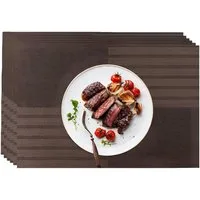 TUWENA Platzset 6er Set Platzsets rutschfest PVC, Platzdeckchen für Zuhause Restaurant