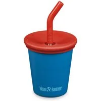 Klean Kanteen Trinkflasche Klean 296ml Kid Kanteen®Kid Steel Cup (Kid Straw Lid)-Mykonos Blue