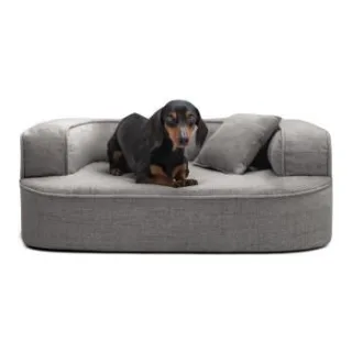 Tierlando LOTTE VISCO PLUS - Orthopädisches Hundesofa schwarz/ graphit 80 cm, 30 cm, 60 cm