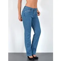 ESRA Straight-Jeans Damen Jeans Geradeschnitt Stretch Jeans Damen Regular Fit G4 Sale High Waist Jeans Damen Straight Hose Regular Jeans bis Große Größe