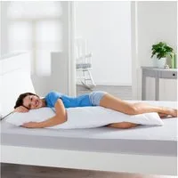 Bestlivings Seitenschläferkissen weicher Bezug, 1-tlg., 850g Füllung - 145x40cm - abnehmbarer Bezug mit Reißverschluss