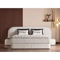 abc bedding Boxspringbett BROOKLYN - Luxus Stauraumbett - Boxbett mit Bettkasten Samt Stoff, Funktionsbett mit Bettkasten