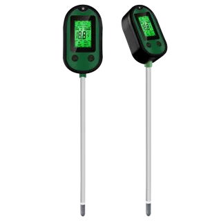 Garden 5 in 1 Soil Moisture Sensor pH Meter Metal Probe Soil Moisture Detector Acidity Temperature Tester for Plants Flo