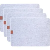 Neuetischkultur Platzset Platzset 4-teilig Filz eckig, (Set, 4-St., 4 Platzsets), Platzmatte Platzdeckchen Tischset