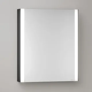 KEUCO Royal Atlas LED Spiegelschrank 60 x 71 x 12,7 cm mit 1 Tür, Anschlag rechts, Spiegelheizung, A 211201450001