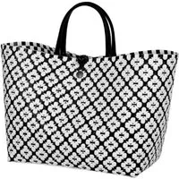 Handed By Einkaufskorb Handed By Shopper Motif Bag Black With White Pattern