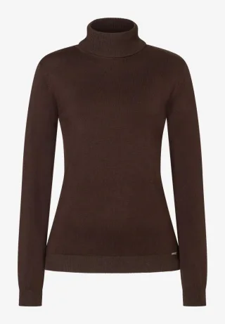 MORE & MORE - Rollkragen-Pullover braun - Gr. - 36
