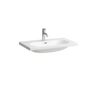 Laufen Lua Aufsatz-Waschtisch H8160870001041 80x46cm, weiß, mit Überlauf, mit 1 Hahnloch