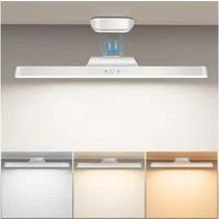 Pdgrid LED Unterbauleuchte 32 cm langer LED-Streifen mit wiederaufladbarem 3000-mAh-Akku, LED fest integriert, Warmes gelbes Licht, neutrales Licht, kaltes weißes Licht, Typ-C-Schnellladeanschluss ,Starke Haftung ,180° drehbar