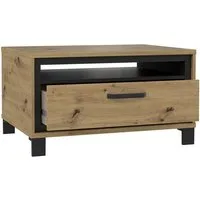 FORTE Couchtisch in Artisan Eiche / Schwarz Eiche - 80x44,8x60cm (BxHxT)