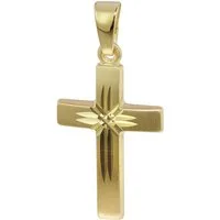trendor Kreuzanhänger 35743, Kreuz-Anhänger 333 Gold 19 mm