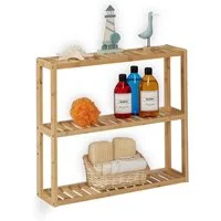 relaxdays Badregal Schmales Badregal mit 3 Ablagen