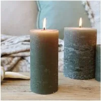 Chic Antique Rustic-Kerze Macon Kerze Altarkerze Rustikale Paraffin versch.Größen, Russfrei, tropffrei,Geruchsfrei, lange brennzeit, lange Brenndauer