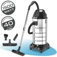 STAHLWERK Industriesauger 1500 W Nass- und Trockensauger VCL-1500 ST Industriesauger mit 40 L