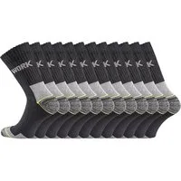TippTexx 24 Arbeitssocken 12 Paar Arbeitssocken, Work-Socken, ANTI-LOCH-GARANTIE, normale Länge (12 Paar) mit Vollfrotteefuß, Komfortbund